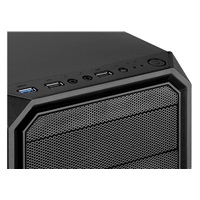 EVOLVEO Shaw 2, case mATX, 1x 120 mm ventilátor, přední mesh panel, prachový filtr, bez zdroje, černá