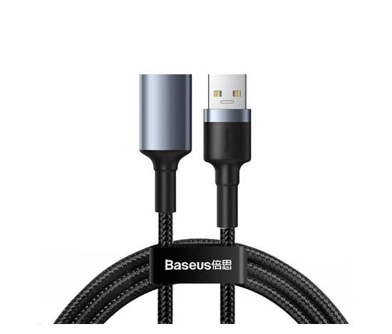 Baseus Cafule nabíjecí / datový kabel USB3.0 samec na USB3.0 samice 2A 1m, šedá