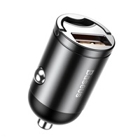 Baseus Tini Star Mini adaptér do automobilu USB-A QC 30W, šedá
