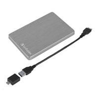 VERBATIM Externí HDD 2TB Store ‘n‘ Go ALU Slim Portable Hard Drive USB 3.2, Silver