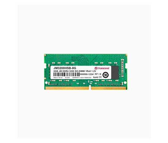 TRANSCEND SODIMM DDR4 8GB 3200MHz 1Rx8 1Gx8 CL22 1.2V