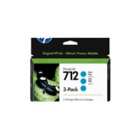 HP 712 3-Pack 29-ml Cyan DesignJet Ink Cartridge