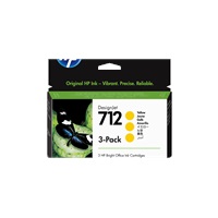 HP 712 3-Pack 29-ml Yellow DesignJet Ink Cartridge