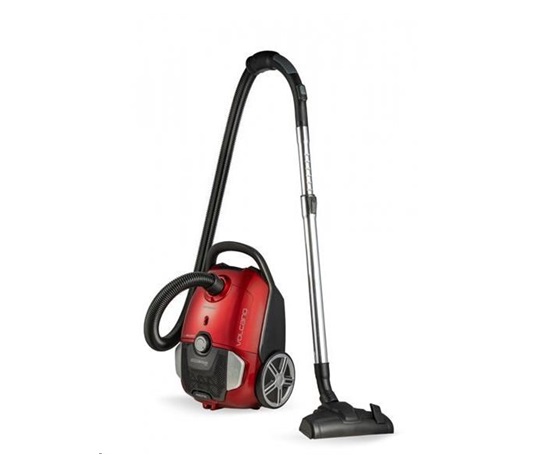 Orava Volcano vysavač, 600 W, sáčkový, objem 4 l, ECO motor, 68 dB, akční rádius 9 / 6 m, červená