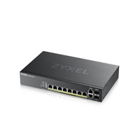 Zyxel GS2220-10HP 10-port L2 Managed Gigabit PoE Switch, 8x gigabit RJ45, 2x gigabit RJ45/SFP, PoE 180 W