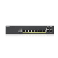 Zyxel GS2220-10HP 10-port L2 Managed Gigabit PoE Switch, 8x gigabit RJ45, 2x gigabit RJ45/SFP, PoE 180 W
