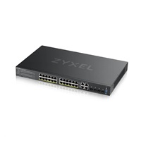 Zyxel GS2220-28HP 28-port L2 Managed Gigabit PoE Switch, 24x gigabit RJ45, 4x gigabit RJ45/SFP, PoE 375 W