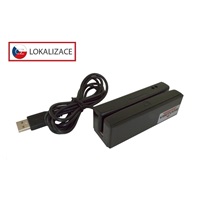 Virtuos MSR-100A třístopá čtečka magnetických karet, USB-HID/COM, černá