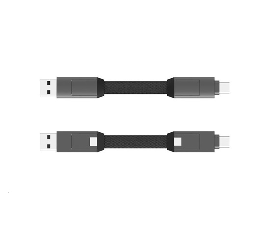 inCharge 6 – nabíjecí a datový kabel 6 v 1, šedý