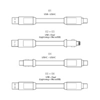 inCharge 6 – nabíjecí a datový kabel 6 v 1, šedý