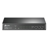 TP-Link CCTV switch TL-SF1009P (8x100Mb/s, 1x100Mb/s uplink, 8xPoE+, 65W, fanless)