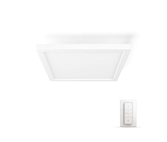 PHILIPS Aurelle Světelný stropní panel, čtverec, Hue White ambiance, 230V, 19W integr.LED, Bílá