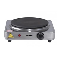 Orava VP-8 S elektrický vařič, 1500 W, 1 plotýnka, 185 mm, regulace teploty, světelná kontrolka, stříbrná