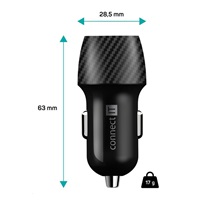 CONNECT IT InCarz QUICK CHARGE 3.0 nabíječka do auta, 1x USB-A, 3 A, carbon