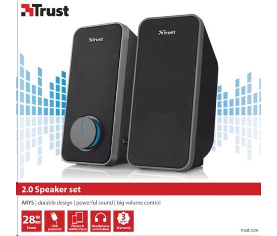 BAZAR - TRUST Reproduktory 2.0 Arys Speaker Set - poškozený obal