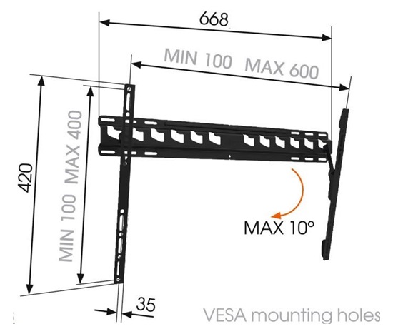 Vogel's MA4010 - TV držák s náklonem L