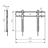 Vogel‘s PFW 6800 - fixní LCD profi držák L
