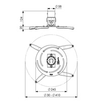 Vogel's PPC 2500 - stropní držák pro projektor projektor