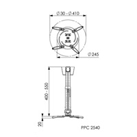 Vogel's PPC 2540 - teleskopický držák projektoru 40-55 cm