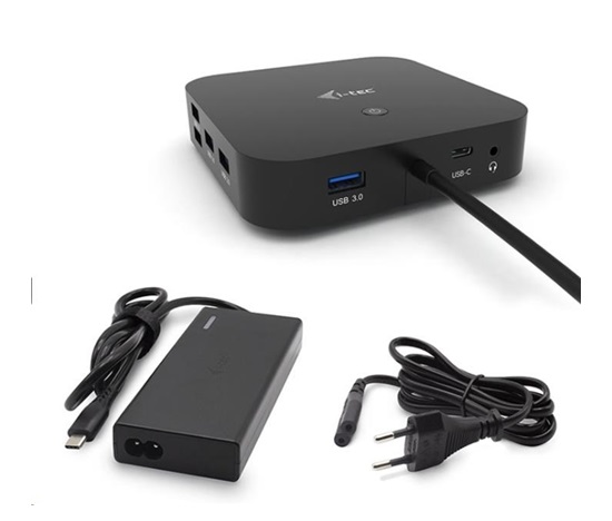 i-tec USB-C Dual Display Docking Station, Power Delivery 65W + Universal Charger 77 W
