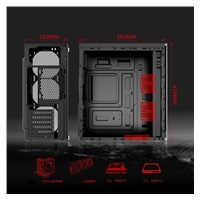 SPIRE skříň VISION 7022 RGB + 3x 12CM RGB FANS, Midi Tower, gaming, bez zdroje, Black