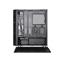 SPIRE skříň VISION 7025 RGB + 4x 12CM RGB fans, Midi Tower, gaming, bez zdroje, Black