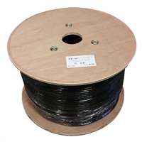 S/FTP kabel LEXI-Net, Cat7, dvojitý LS0H+PE, černý, 500m, cívka