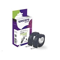 WECARE Taśma ARMOR do DYMO S0721510, czarny/biała, 2 x 12mm x 4m