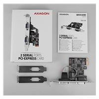 AXAGON PCEA-S2N, kontroler PCIe - 2x port szeregowy (RS232) 250 kbps, w zestawie LP
