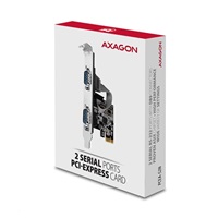 AXAGON PCEA-S2N, kontroler PCIe - 2x port szeregowy (RS232) 250 kbps, w zestawie LP