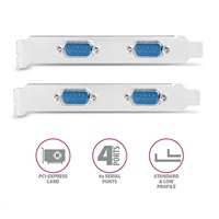 AXAGON PCEA-S4N, kontroler PCIe - 4x port szeregowy (RS232) 250 kbps, w zestawie LP