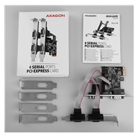 AXAGON PCEA-S4N, kontroler PCIe - 4x port szeregowy (RS232) 250 kbps, w zestawie LP