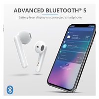 TRUST sluchátka Primo Touch Bluetooth Wireless Earphones - white