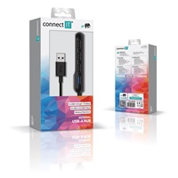 CONNECT IT USB-A hub USB 3.0, externí, černý