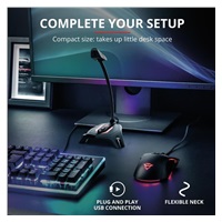 TRUST mikrofon GXT 215 Zabi LED-Illuminated USB Gaming Microphone