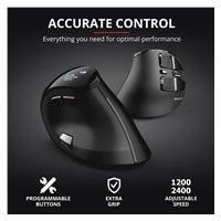 TRUST ergonomická Myš Voxx Rechargeable Ergonomic Wireless Mouse