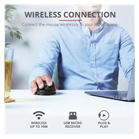 TRUST bezdrátová Myš Ozaa Rechargeable Wireless Mouse - black