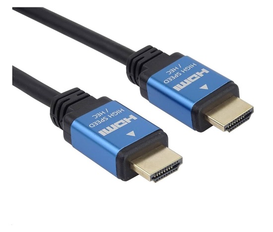 PREMIUMCORD Kabel HDMI - Ultra HDTV, 1m (kovové, zlacené konektory)