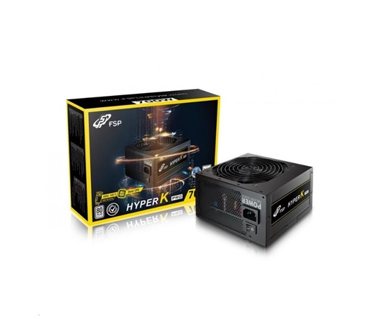 Fortron zdroj 700W HYPER K PRO 700 Retail, EN62368, 230V, +12V Dual Rail, A-PFC,12cm