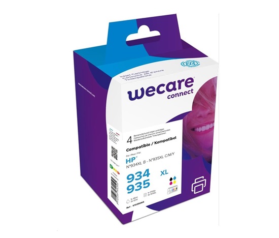 WECARE Wkład ARMOR 934XL, 935XL -OfficeJet 6812,6815,Officejet Pro 6230,6830,6835, černá/black+1C+1M+1Y, 1x45/3x12ml