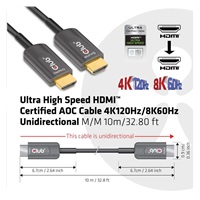 Club3D Kabel Ultra Rychlý HDMI™ Certifikovaný AOC Kabel 8K60Hz, 4K120Hz, 10m