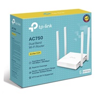 TP-Link Archer C24 WiFi5 router (AC750, 2,4GHz/5GHz, 4x100Mb/s LAN, 1x100Mb/s WAN)