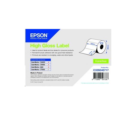 Epson label roll, normal paper, 102x51mm