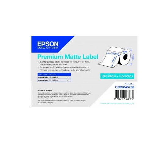 Epson label roll, normal paper, 210x297mm