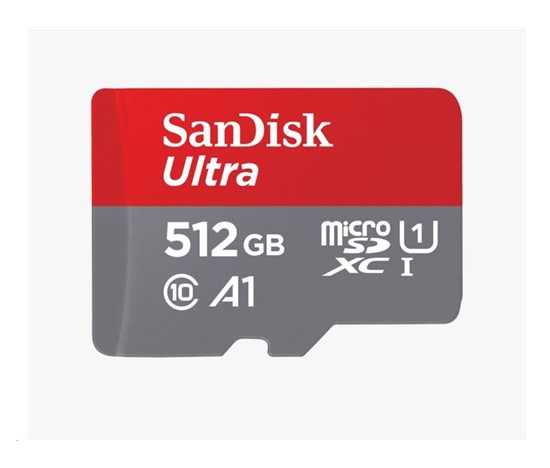 SanDisk MicroSDXC karta 512GB Ultra (100MB/s, Class 10, Android) + adaptér