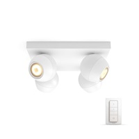 PHILIPS BUCKRAM Bodové svítidlo, Hue White ambiance, 230V, 4x5.5W GU10, Bílá