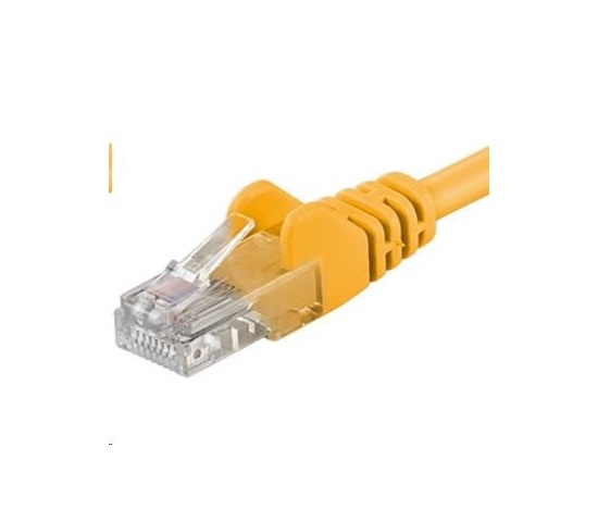 PREMIUMCORD Patch kabel UTP RJ45-RJ45 CAT5e 1m žlutá