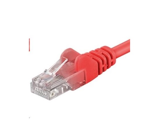 PREMIUMCORD Patch kabel UTP RJ45-RJ45 CAT5e 10m červená