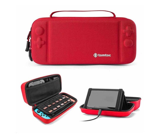 tomtoc cestovní pouzdro na Nintendo Switch, červené