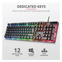 TRUST herní klávesnice GXT 835 Azor Illuminated Gaming Keyboard CZ/SK